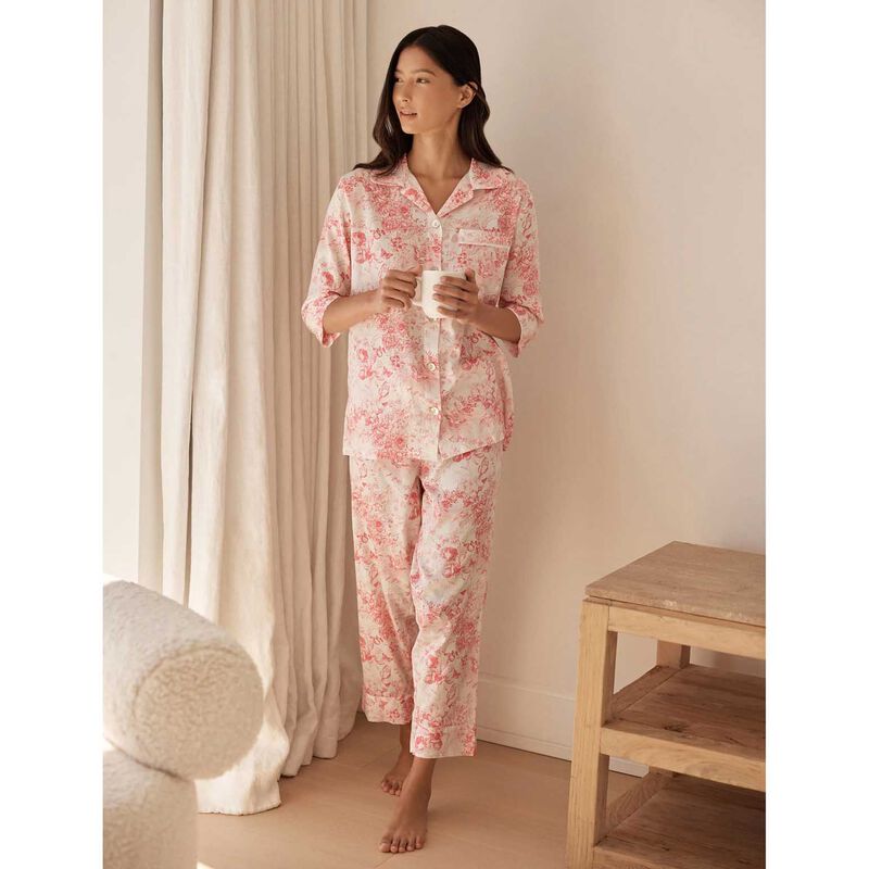 Papinelle Toile De Jouy Crop PJ Set image number 3